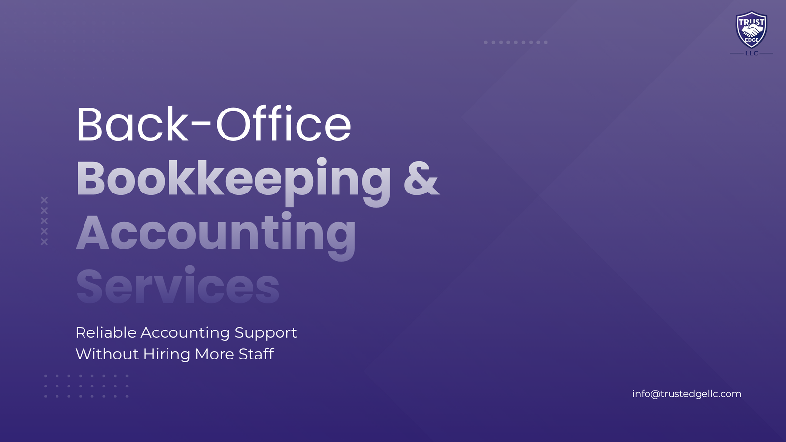 Back-Office Bookkeeping & Accounting Services: Reliable Accounting Support Without Hiring More Staff